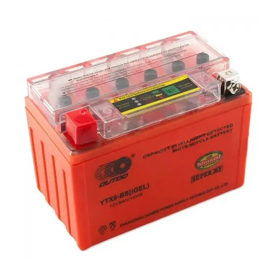 Аккумулятор 9Аh-YTX9-BS OUTDO (гелевий, оранж. З індикатором), image 