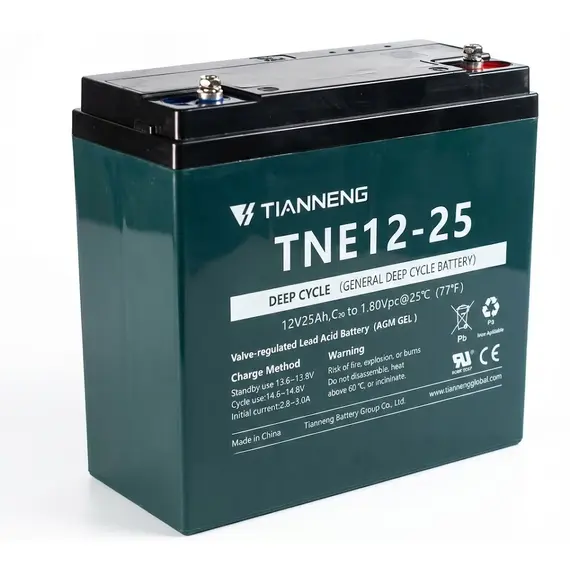 Акумулятор AGM Tianneng TNE12-25 12V25AH, image 