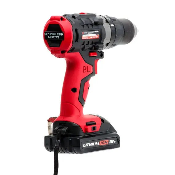 Дриль-шурупокрут акумуляторний  INTERTOOL WT-0331 з безщітковим двигуном 20 В, 50 Nm, 0-400/0-1500 об/хв, 1,5-13 мм, літій-іон, 2x2.0 Ач, ЗП, кейс, image _ab__is.image_number.default