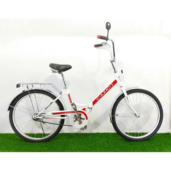 Велосипед Салют 2409 24"/ рама 17" сіро-зелений/червоно-чорний/біло-червоний, image _ab__is.image_number.default